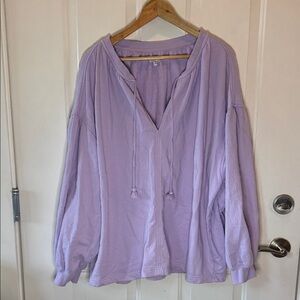 Aerie Light Purple Blouse